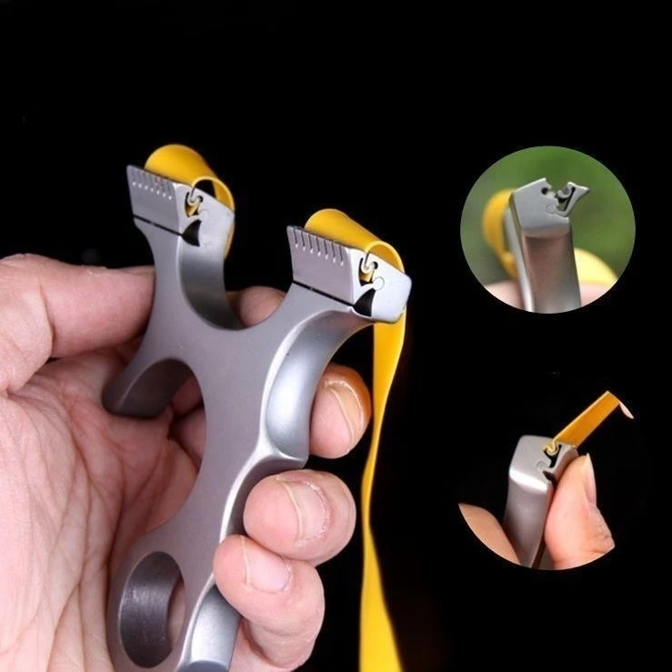 

Высококачественная нержавеющая сталь с ЧПУ, кривая ручка с зубом дракона, неbinding, плоская резиновая лента, рогатка, инструмент для соревнований по охоту на открытом воздухе