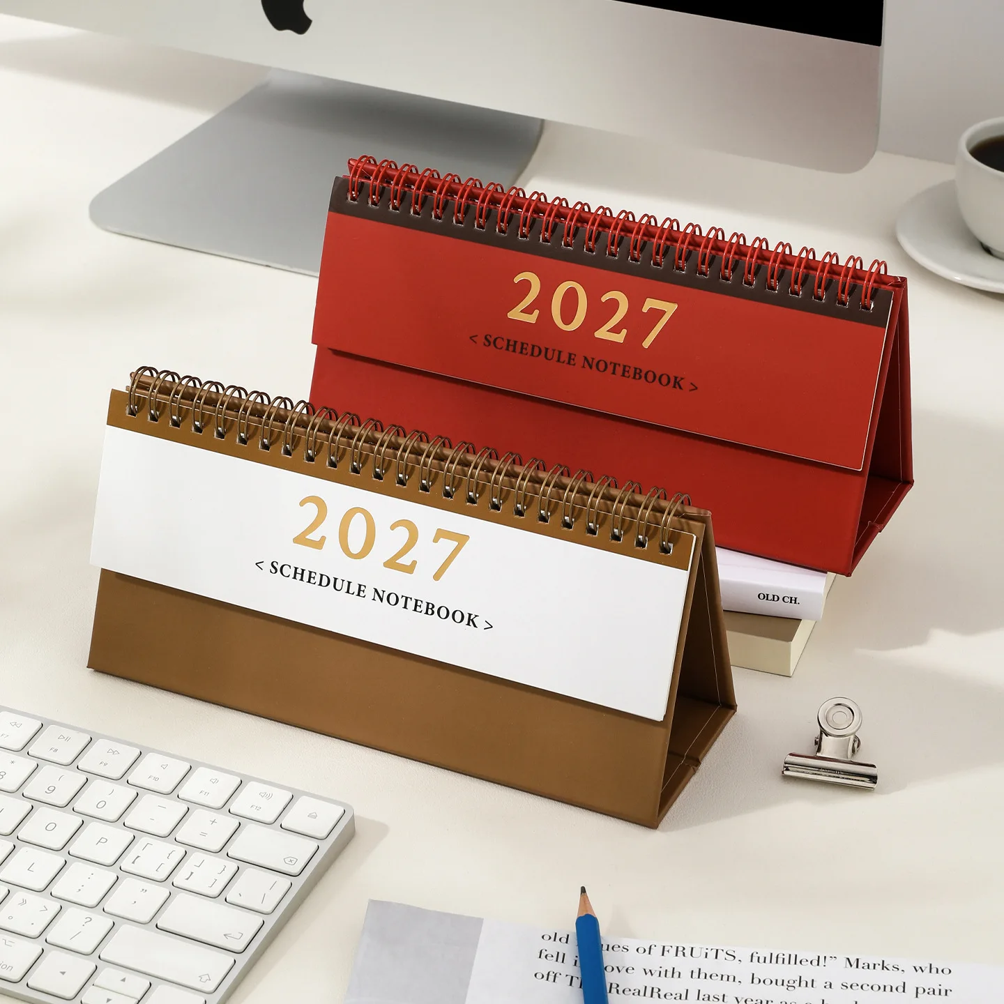 2027 Calendar Plan: Simplified Desktop Decoration, Small Desk Calendar, Office Notes Planning Book