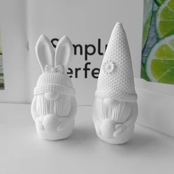 3D Easter Dwarf Series Silicone Mold DIY Scented Candle Plaster Ornaments Resin Gypsum Mould Home Decor Gnomes Crafts Mold