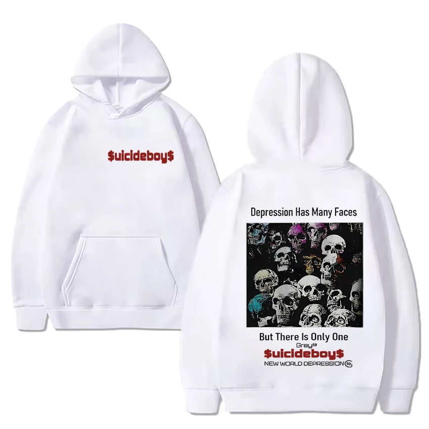 Suicideboys G59 Hip Hop Album Double Sided print Hoodie Men Women gothic skull streetwear Unisex Fleece Long sleeve Sweatshirt