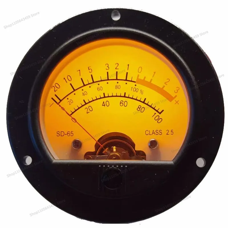 For round pointer head, retro audio level meter power meter SO65 yellow backlight free drive