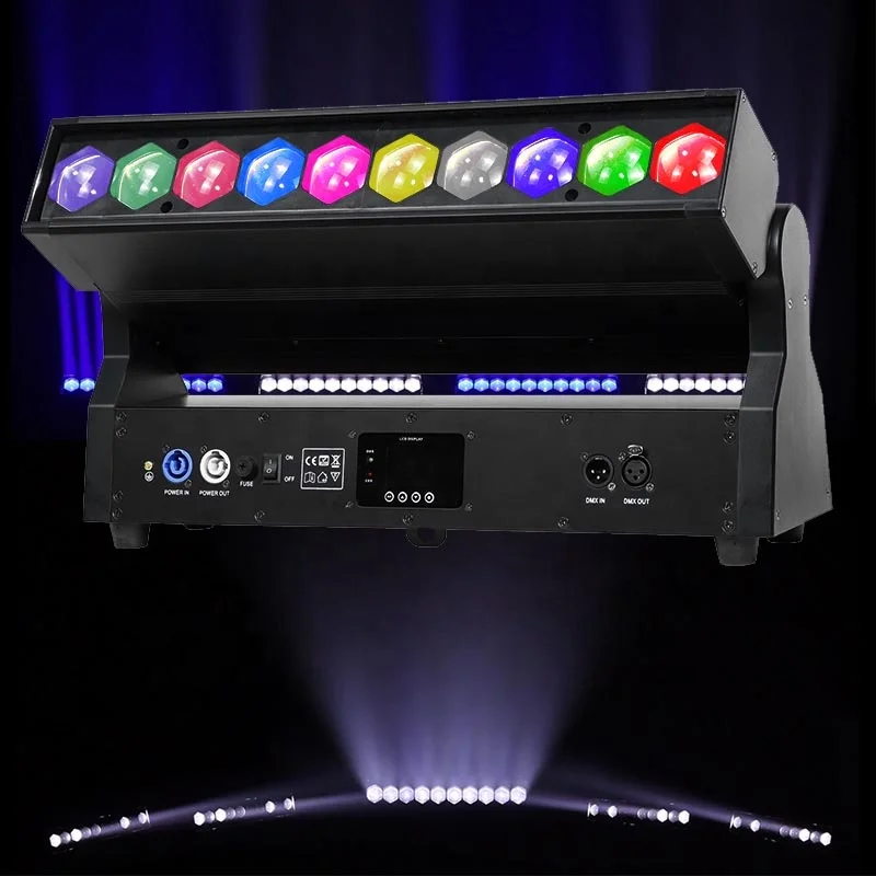 

400W LED Moving Head Light Bar 10*40W Zoom Bar Light RGBW 4 in 1 Moving Bar Wall Washer DJ Wedding Stage Flood Light