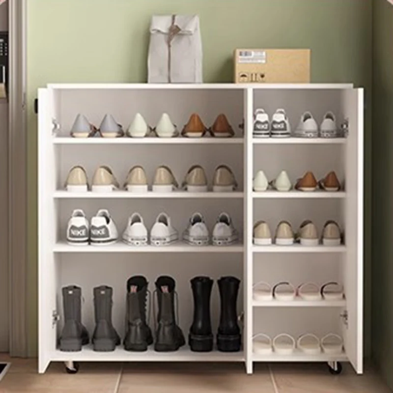 Display Mobile Shoe Cabinet Living Room Organizer Storage Wooden Box Luxury Shoe Shelf Slippers Archivadores Entrance Furniture