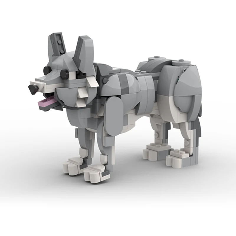 Creators Animal Series Model MOC Building Bricks Gray Wolf Modular Technology Gifts Holiday Assemble Children Toys Suit