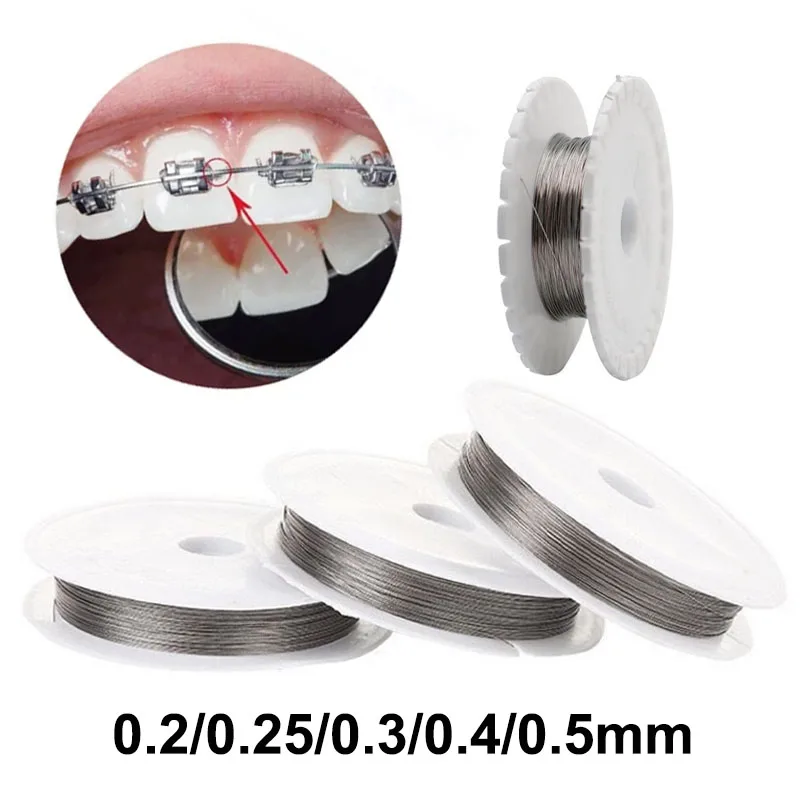 

Dental Orthodontic Ligature Wire Orthodontic Braces Stainless Steel Dental Correction Line Dentistry Material 0.2/0.3/0.4/0.5mm