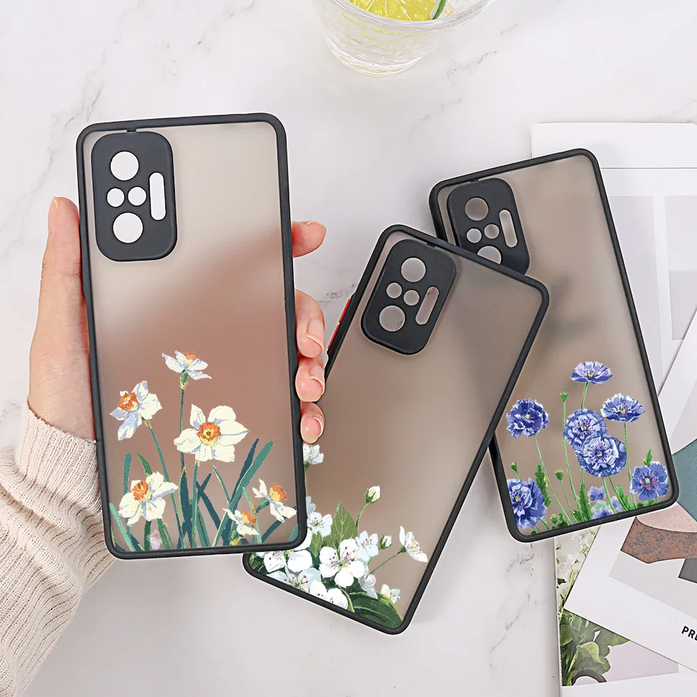 Mi 9T Pro Case For Xiaomi Redmi Note 11 Case Shockproof Flower Funda Xiaomi Redmi Note 10 11 9 Pro 8 7 11S 10S 9S 9A 9C 9T Cover