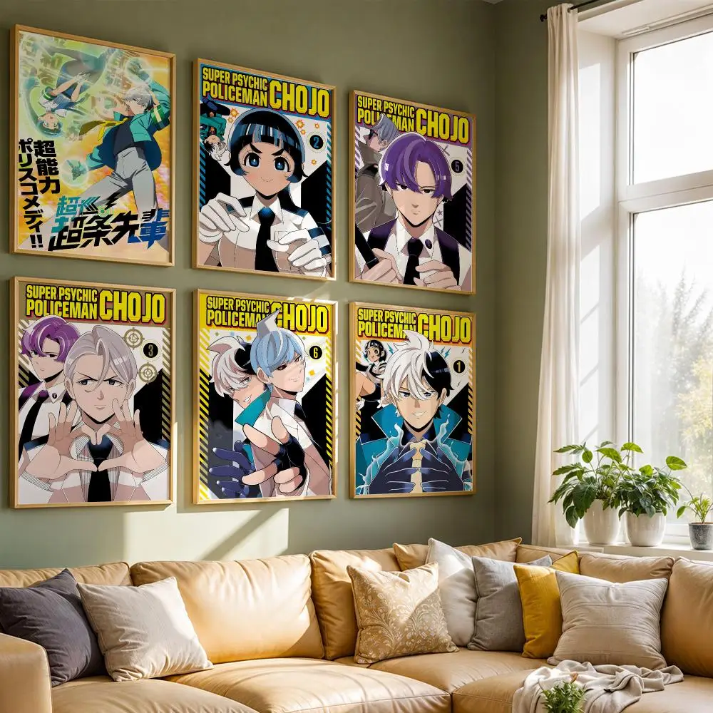 Super Psychic Policeman Chojo Anime Poster HD Quality Wall Art Retro Posters For Home Room Wall Decor Kawaii Room Decor