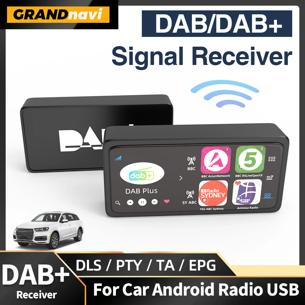 Grandnavi NEW Car DAB+ Box Digital Signal Receiver Antenna Aerial USB Interface Portable DAB For Android Car Radio