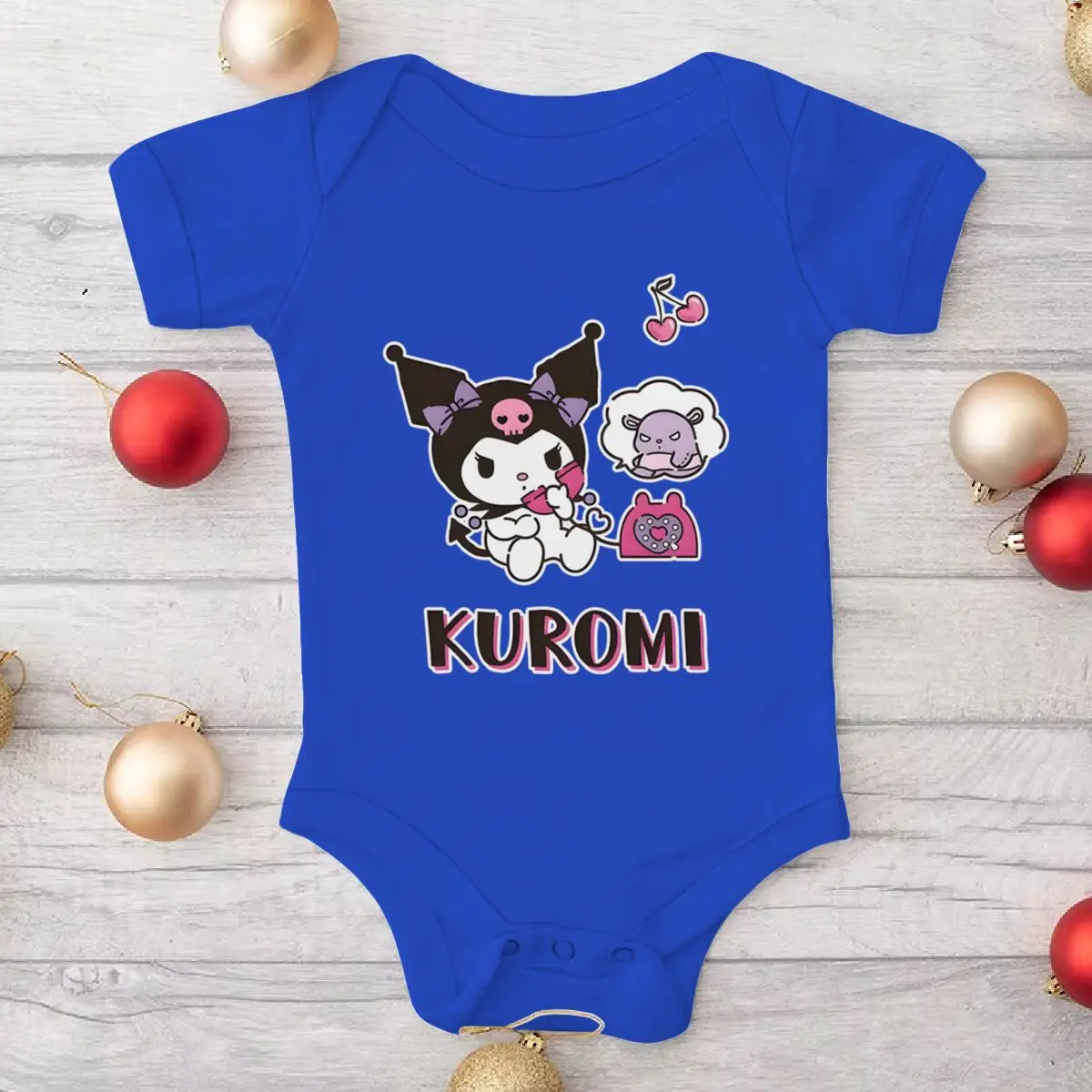 ملابس الطفل Kawaii Kuromi الرضع جمبسوت من القطن موضة جديدة عادية رومبير Kuromi الكرتون الوليد فتاة بوي داخلية #3