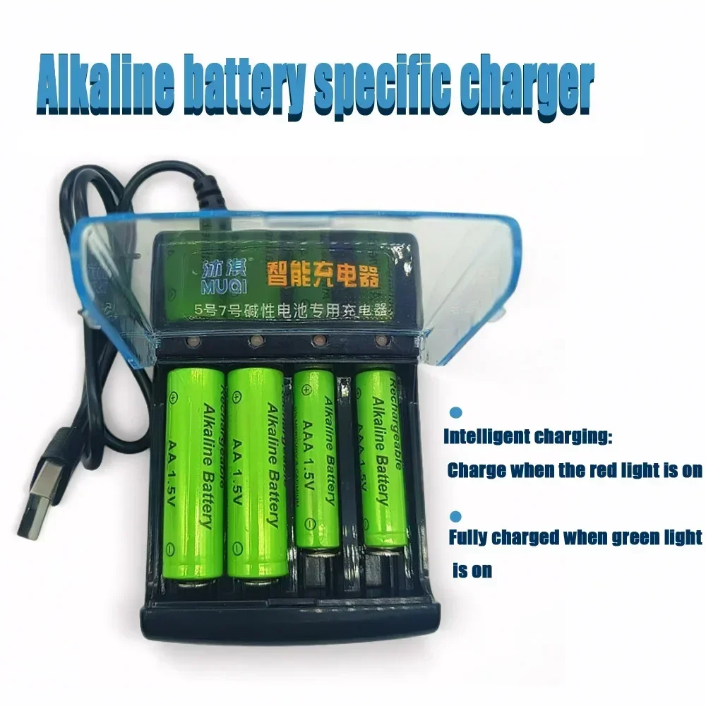 1.5V AA AAA Rechargeable Batteries High Capacity with Smart USB Charger for Flashlight Clock Toy Remote Control Game Camera