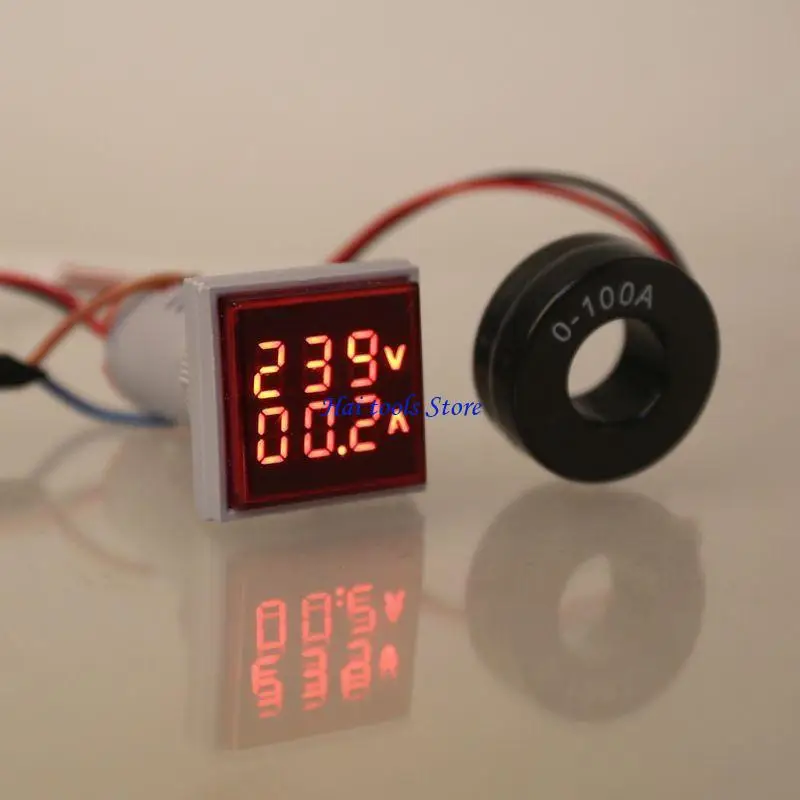

X37e модернизированный вольтметр Ammeter Ammeter Double Dixplage Meter Meter AC 60 ~ 500 В