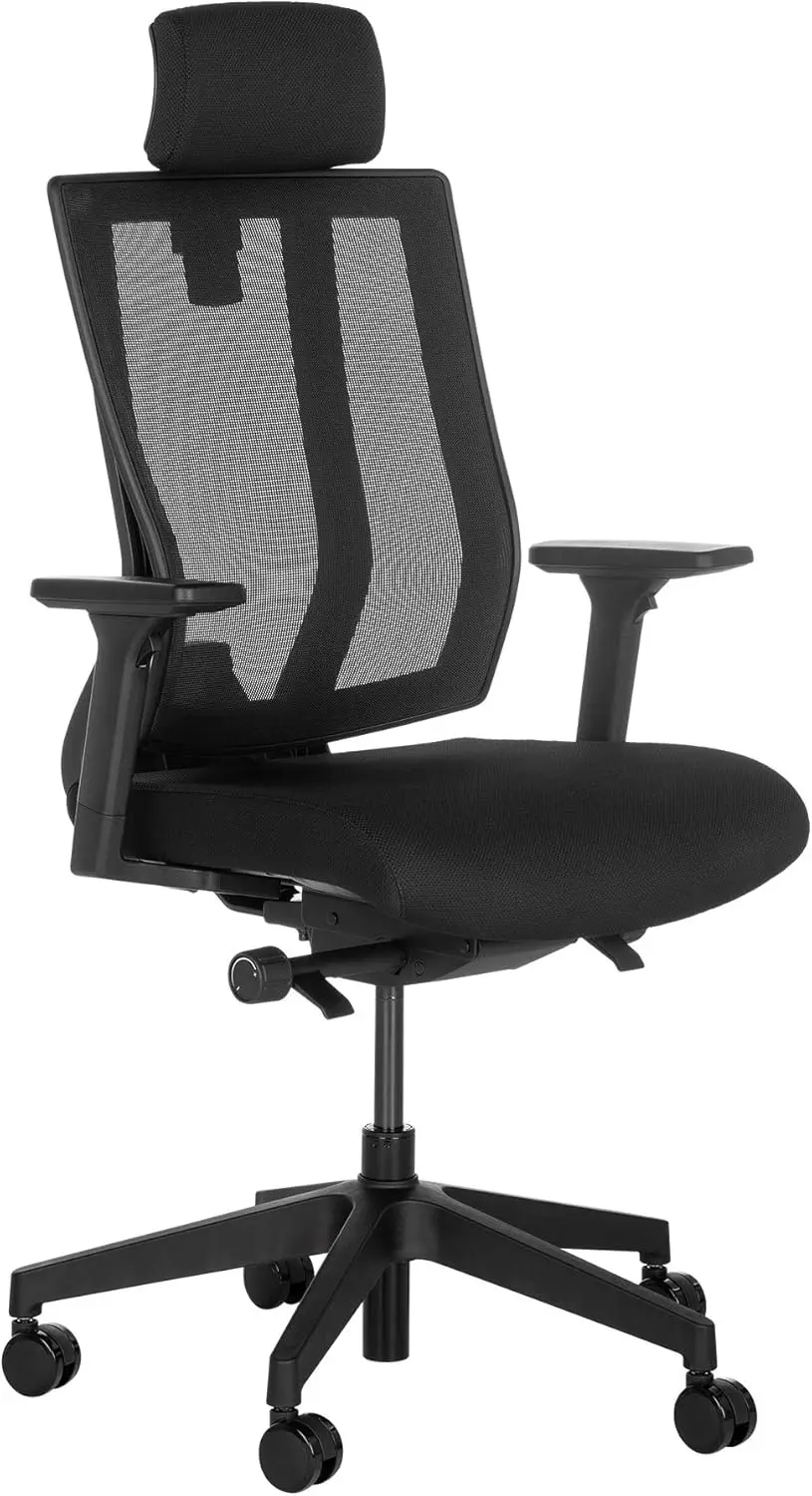 Varidesk-Chaise de travail ergonomique réglable avec accoudoirs et roulettes, fauteuil de travail Vari avec repose-sauna, fauteuil de bureau respirant, recommandé