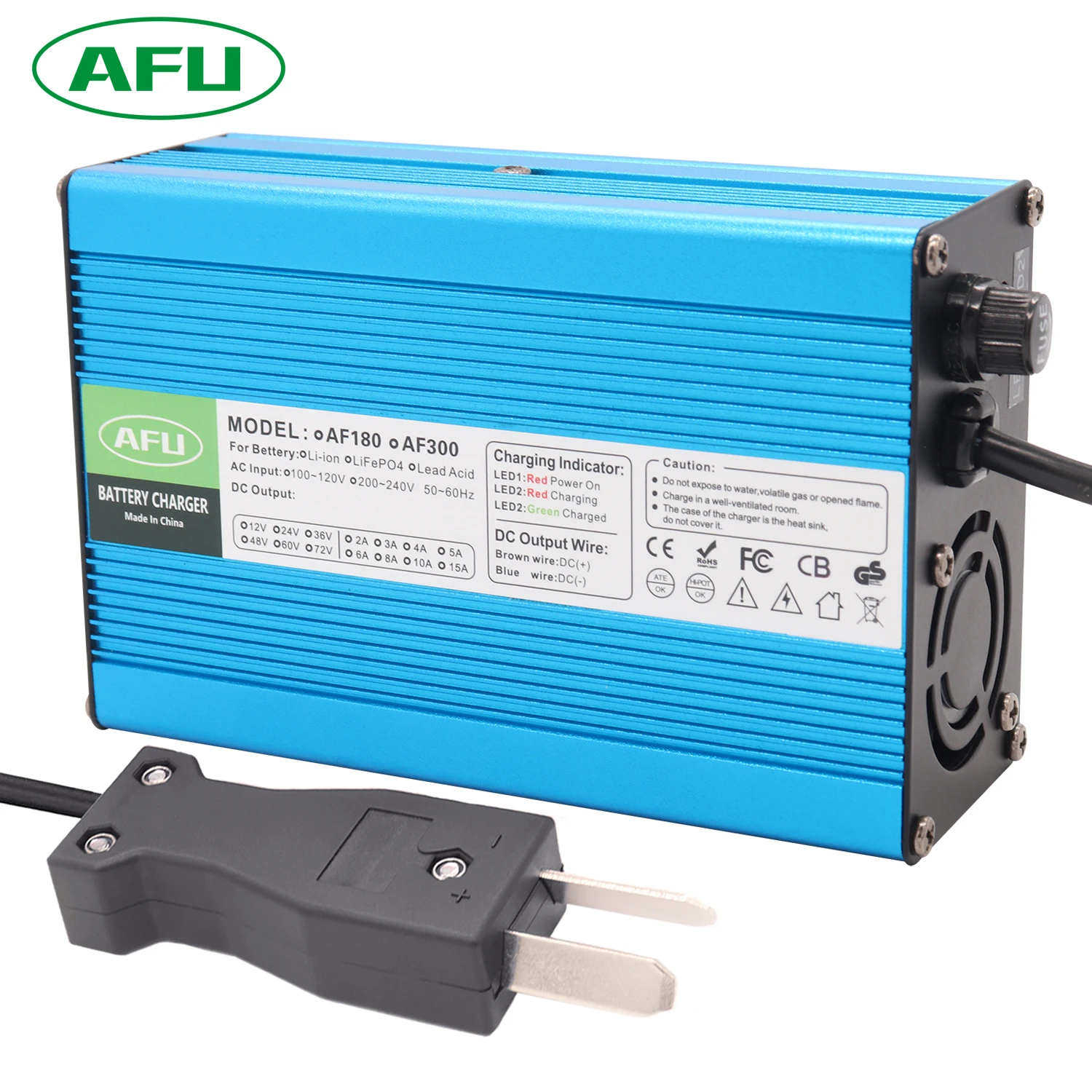 High End Aluminum Case 36V 5A Lead Acid Battery Charger For 36 Volt EZGO Club Car Golf Carts