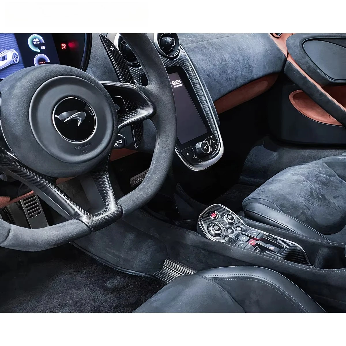 McLaren 540C 570S 570GT 600LT OEM Style Dry Carbon Fiber Interior (10 Pieces)