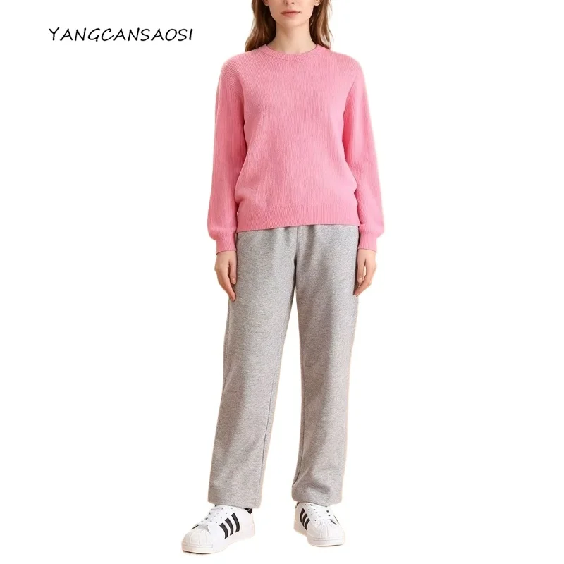 Damesmode Herfst/Winter Kleding Natuurlijke Moerbei Zijde Casual Rechte Pijpen Broek Sportbroek Echte Pocket Guard Broek