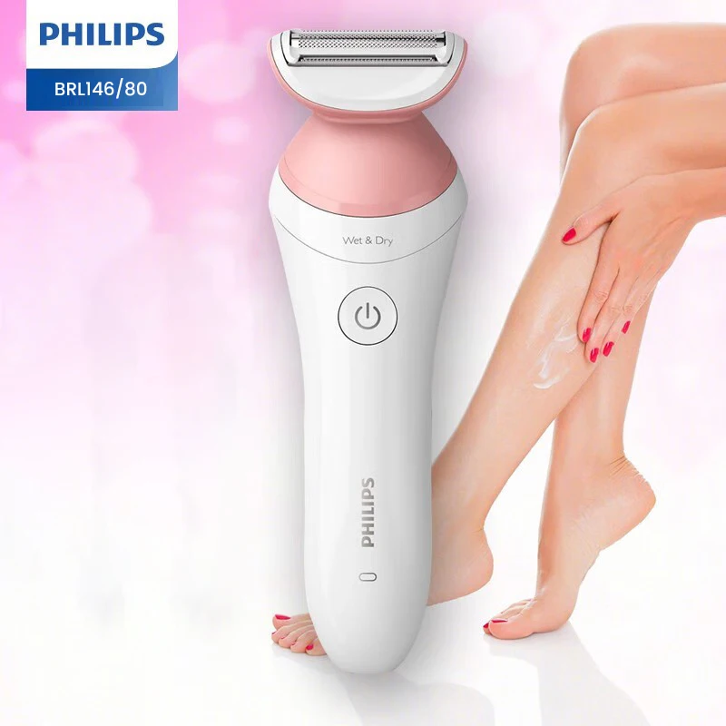 

PHILIPS Electric hair remover BRL146 Electric Shaver Ladies Epilator Hair Trimmer Body Private Parts Painless Shaving Epilator