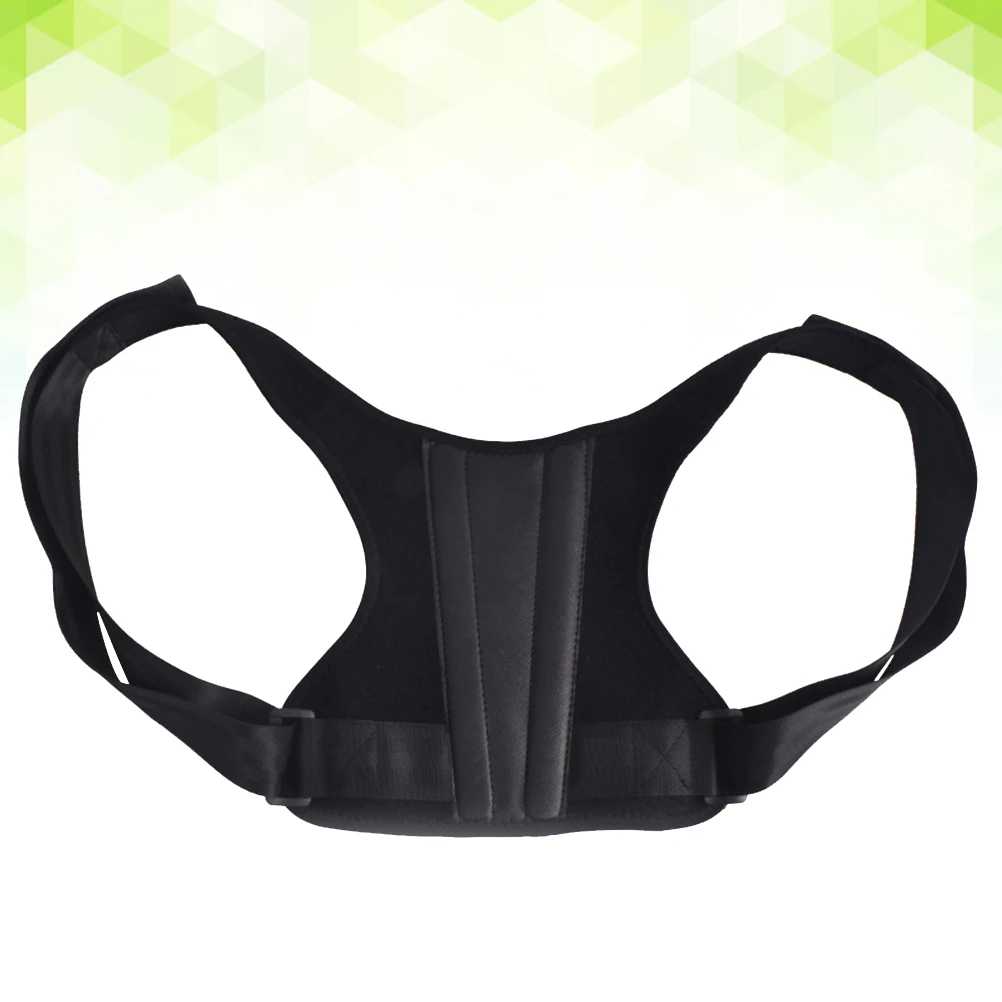 

1pc Hunchback Corrector Belt Invisible Back Brace Breathable Posture Trainer Elastic Support For Men Women Students (Black)