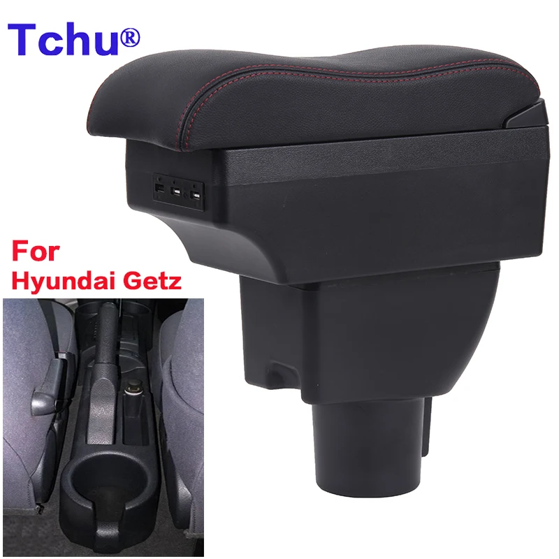 For Hyundai Getz Armrest Box Car Armrest Box Modified Car Storage Box USB Rechargeable Ashtray Auto Parts