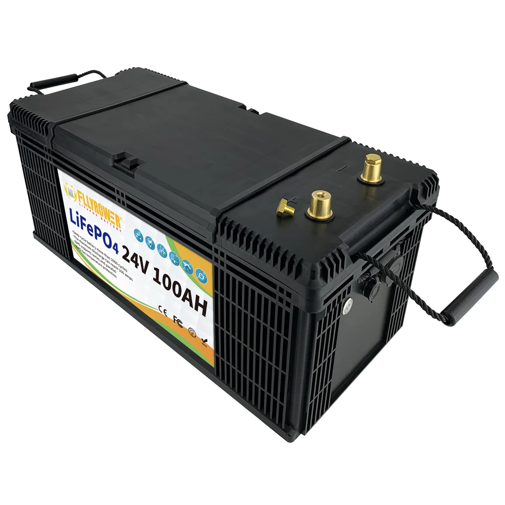 DHL 24V 60Ah 100Ah 120Ah LiFePO4 Iron Phosphate Energy Battery Pack With BMS For Golf RV Campers US/EU Stock