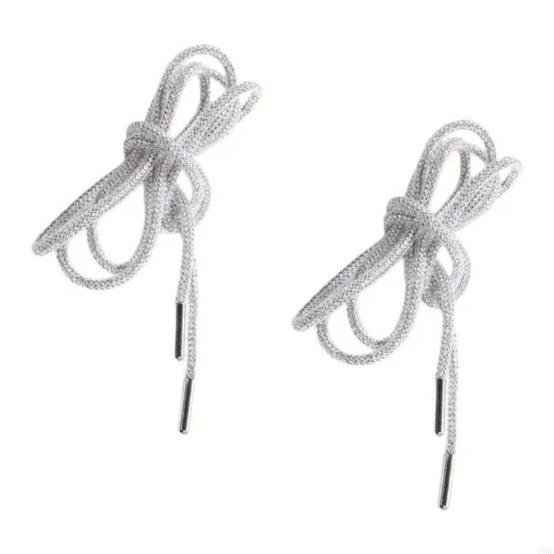 2PCS Delicate Shoelaces cho nữ cô gái tuổi teen giày thể thao trang trí gót chân kim cương bằng kim cương thay thế