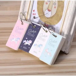 110 Sheets Lovely Mini Notebook School Supplies Stationery Vocabulary Writing Reciting Book Sticky Note Loose Leaf Memo Cards