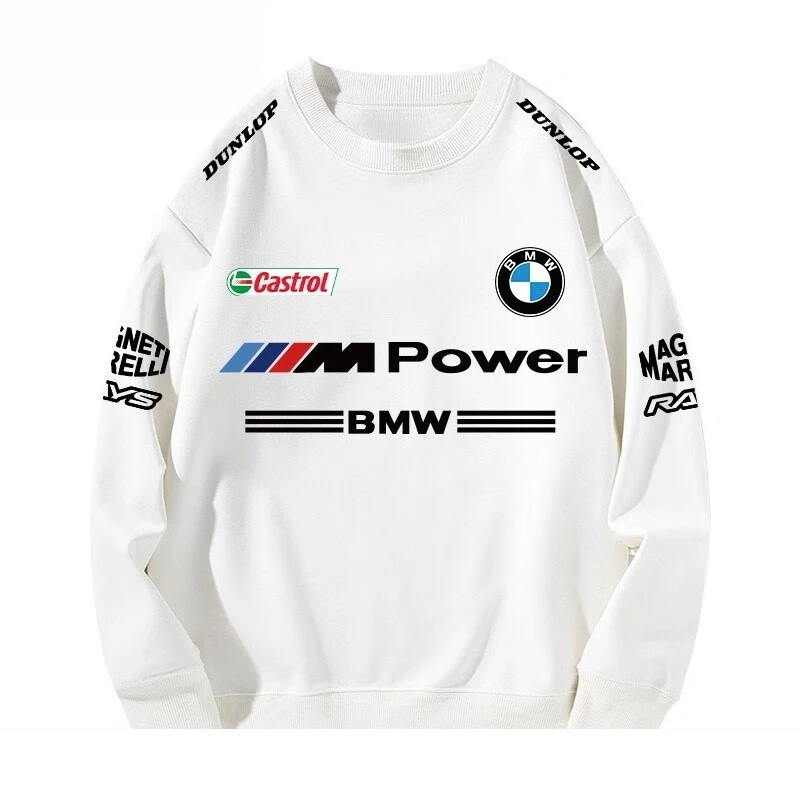 Racing BWM BMW Team Round Neck Hoodie Men's Autumn and Winter New Loose Casual Clothes