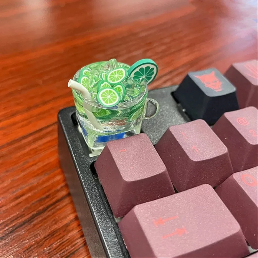 

Lemon tea resin personalized keycap mechanical keyboard cherry cross shaft cute fruit computer button accessories