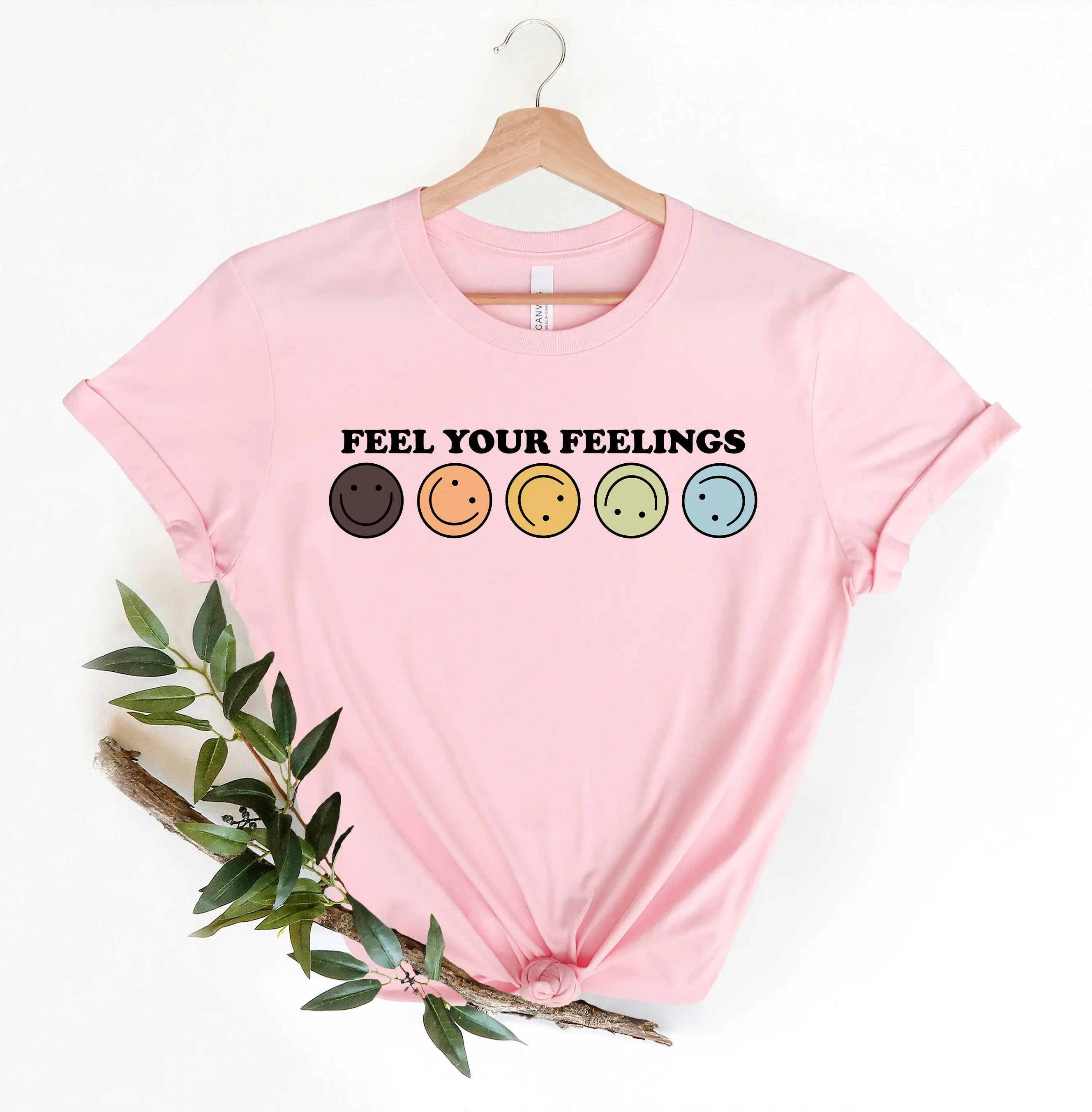 Feel Your Feelings T-Shirt Mental Health Matters Positive Aesthetic Awareness Motivational