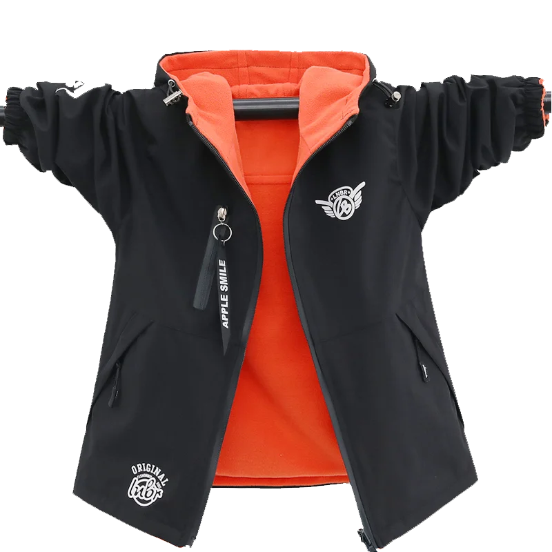 Herbst kinder Kleidung doppelseitige Tragen Jacke Fleece Mantel Junge Wasserdicht Winddicht Kinder Oberbekleidung Sport Jacke Für Jungen
