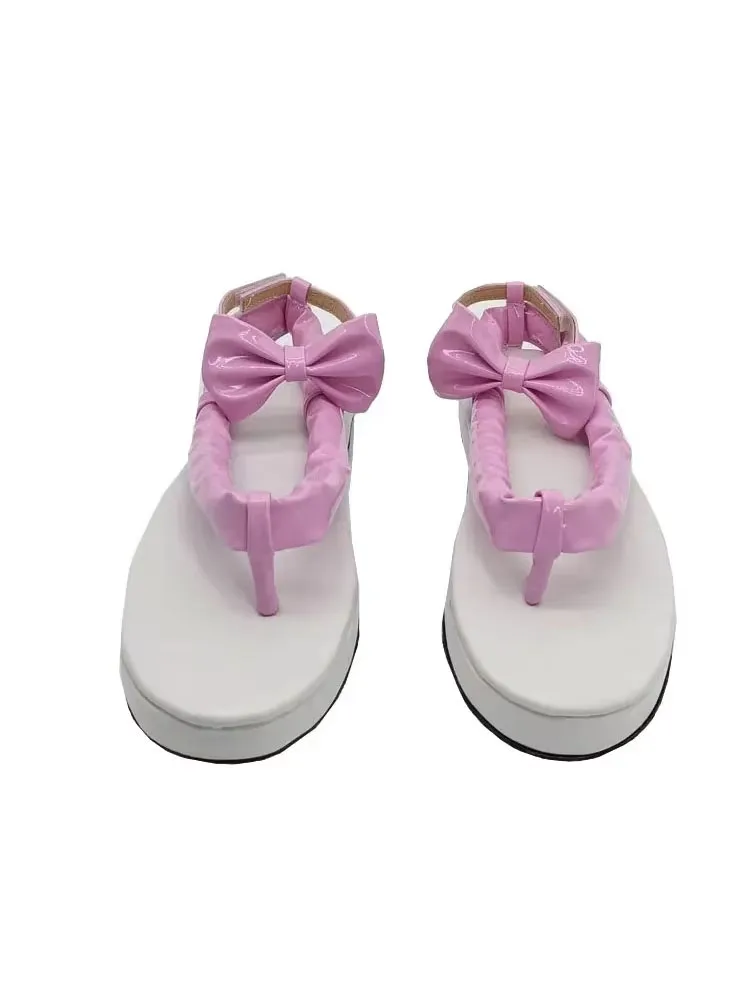 Nowe Anime Kanroji Buty Różowo-Fioletowe Botki Mitsuri Cosplay Halloween Kostium Rekwizyty Rozmiar 36-48