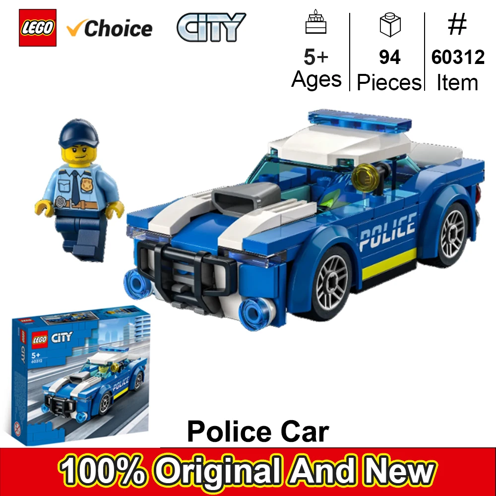 LEGO 60312 City Police Car Toy for Kids 5 Plus Years Old with Officer ...