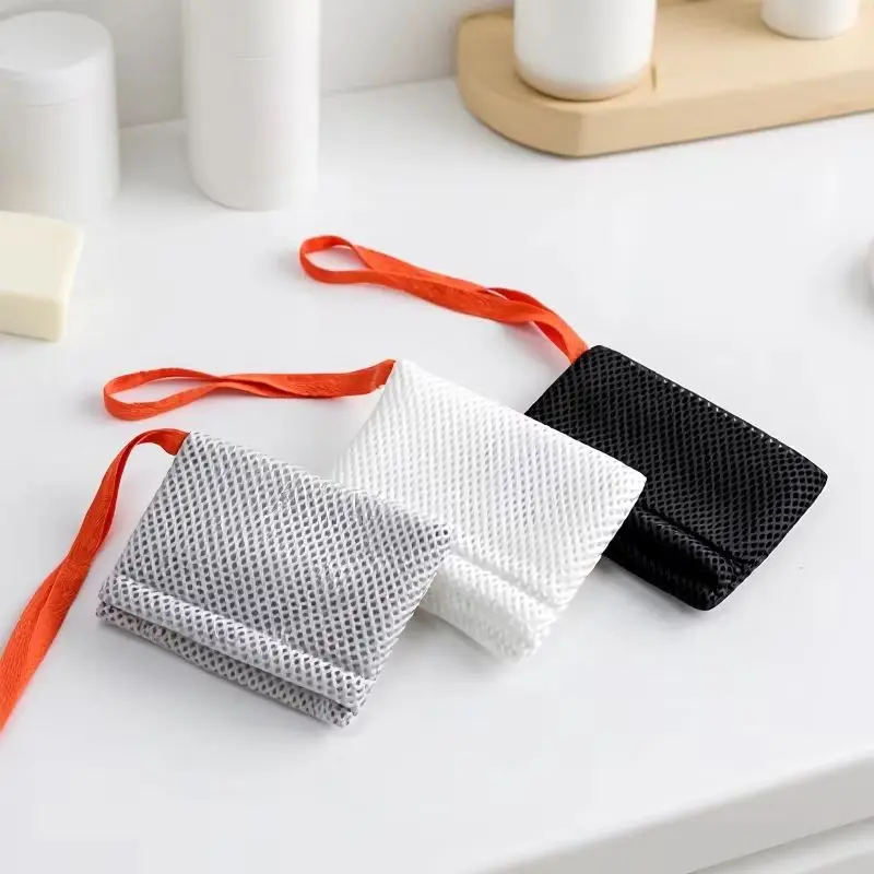 

1 PCS Double-Sided Square/Oval Soap Bag Bath Cleansing Foaming Net Body Exfoliating Scrubber Sponges Bathroom Mesh Soap Pocket