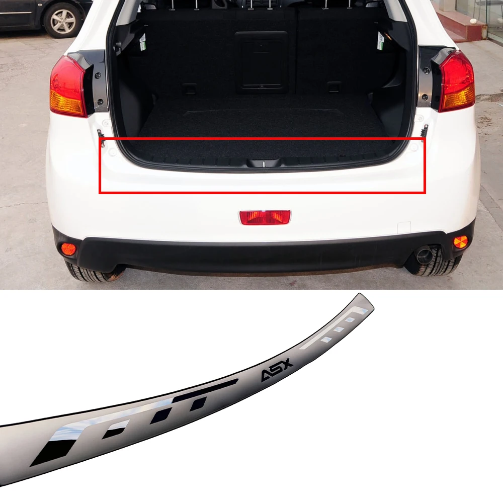 

Car Accessories Stainless Steel For Mitsubishi ASX Trunk Trim Rear Bumper Protector Door Sill Scuff Plate Sticker 2013 2014-2019