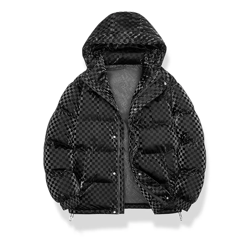 Ropa de algodón con capucha para hombre, tendencia de moda de otoño e invierno, ropa exterior informal cálida para hombre