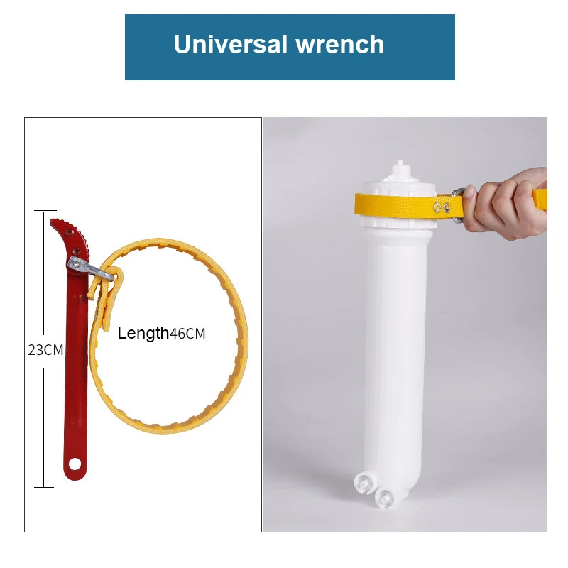 Uniwersalna 10-calowa butelka z filtrem Klucz do oczyszczania wody Filtr RO Element butelki Narzędzia do otwierania Akcesoria do oczyszczania wody