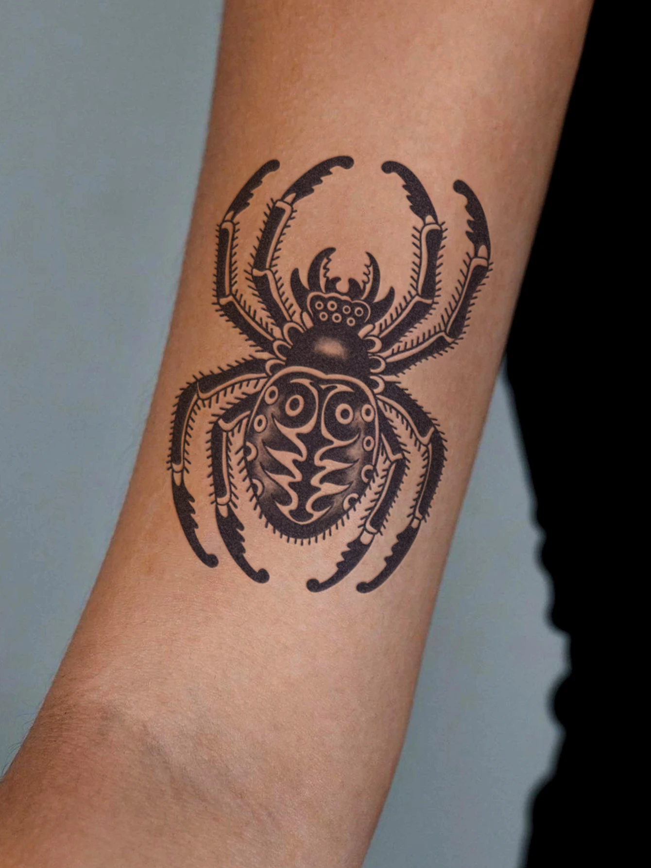 1PC 3D Spider Tattoo Waterproof Halloween Temporary Body Up Temporaire Make Sticker Scary Disposable Tatouage Art