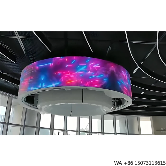 屋内用P2/P2.5 LED円筒型モジュール - バービデオ広告用フレキシブルスクリーン