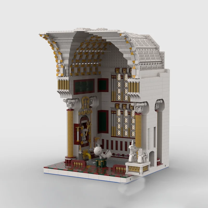 مدينة شارع عرض نموذج Moc قوالب بناء الرومانية الإمبراطورية حمام نموذج التكنولوجيا وحدات كتل عيد الميلاد مجموعة لتقوم بها بنفسك لعبة الهدايا #2