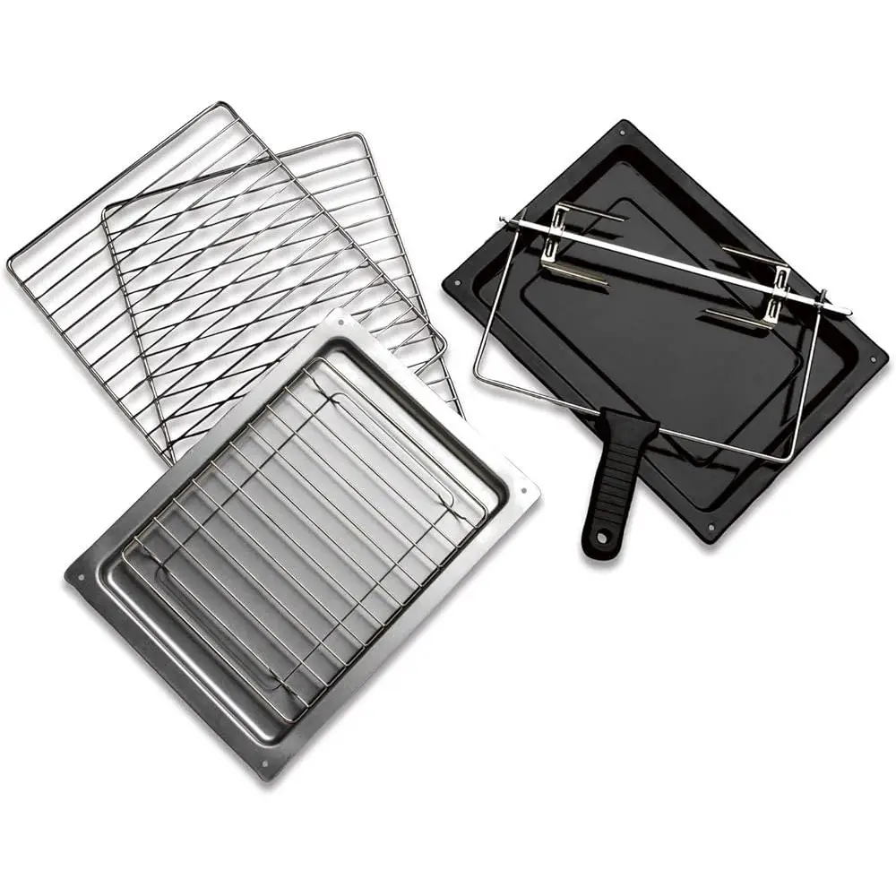 سعة كبيرة جدًا لفرن الحمل الحراري على سطح الطاولة، مشواة خبز المقالي اللاحم، رف 2 ساعة، إيقاف تلقائي للطهي الموقت