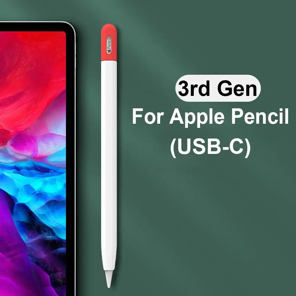 USB-C Pen Sleeve for Apple Pencil 3rd Generation Tablet Touch Stylus Protective Case Shockproof Silicone Grip Cover