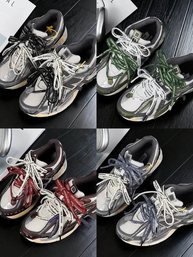 New 1 Pair Double-sided Letter-printed Shoelaces Sneakers Canvas Casual Shoelace New Laces for Shoes Accesories Shoe Laces