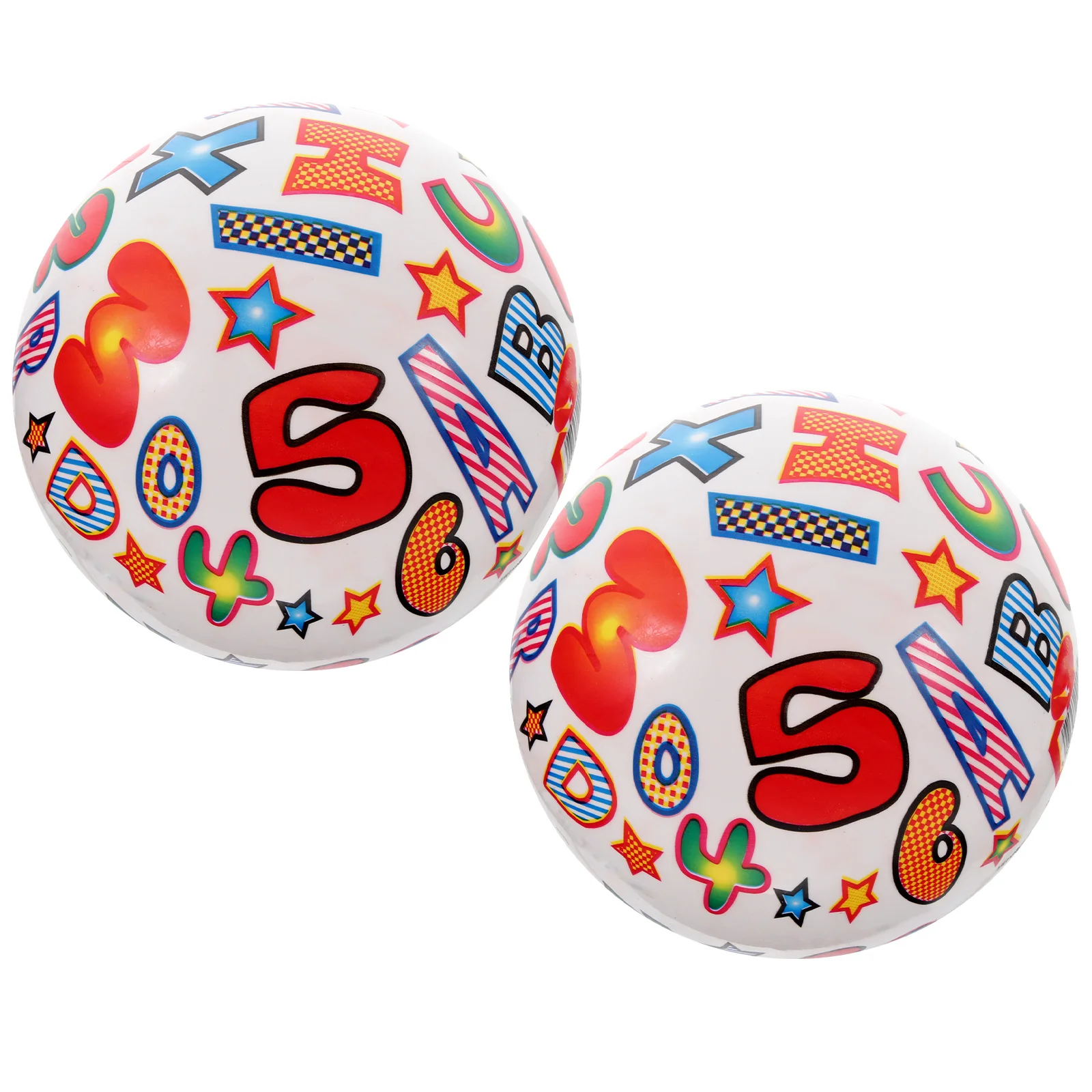 قطعتان من كرة الأبجدية القابلة للنفخ PVC آمنة وسهلة النفخ لحفلات الشاطئ وحفلات حمام السباحة والخارجية واللعب الترفيهي الصيفي