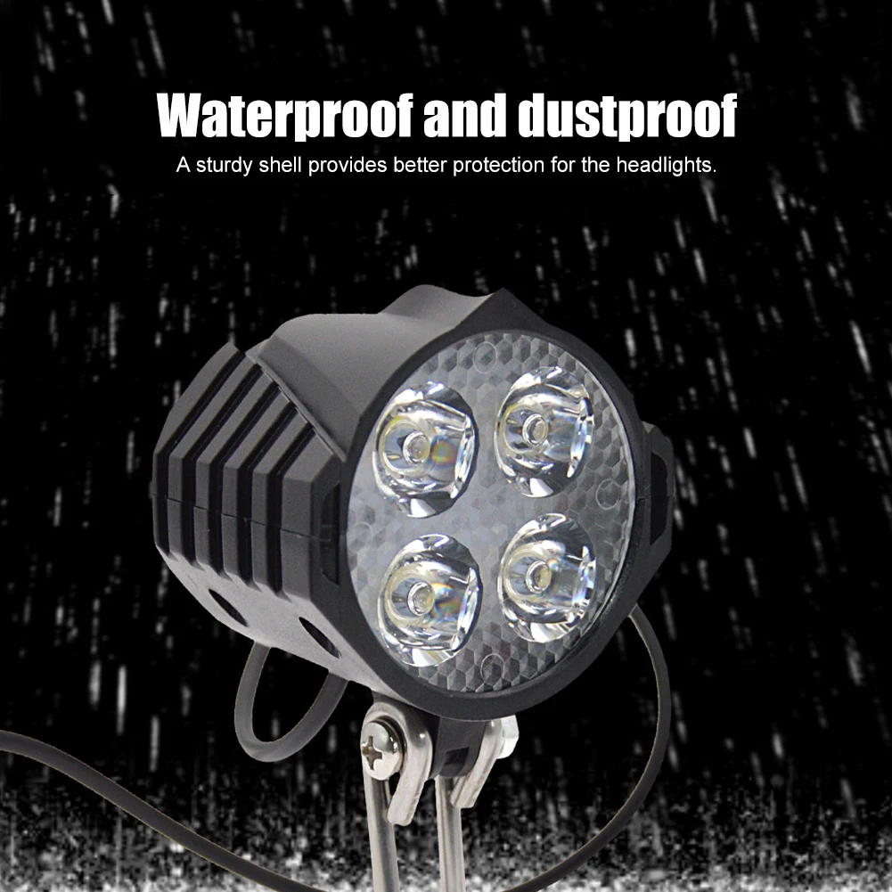 Professional Ebike Front Brake Rear Light Set Horn Headlight Switch 24-48V Energy Saving Electric Bicycle Accessories