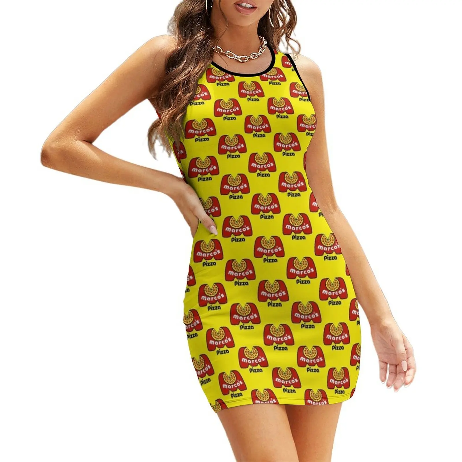 

Marco's Pizza Resto Sleeveless Sundress dress summer dress for women summer dresses summer Clothing