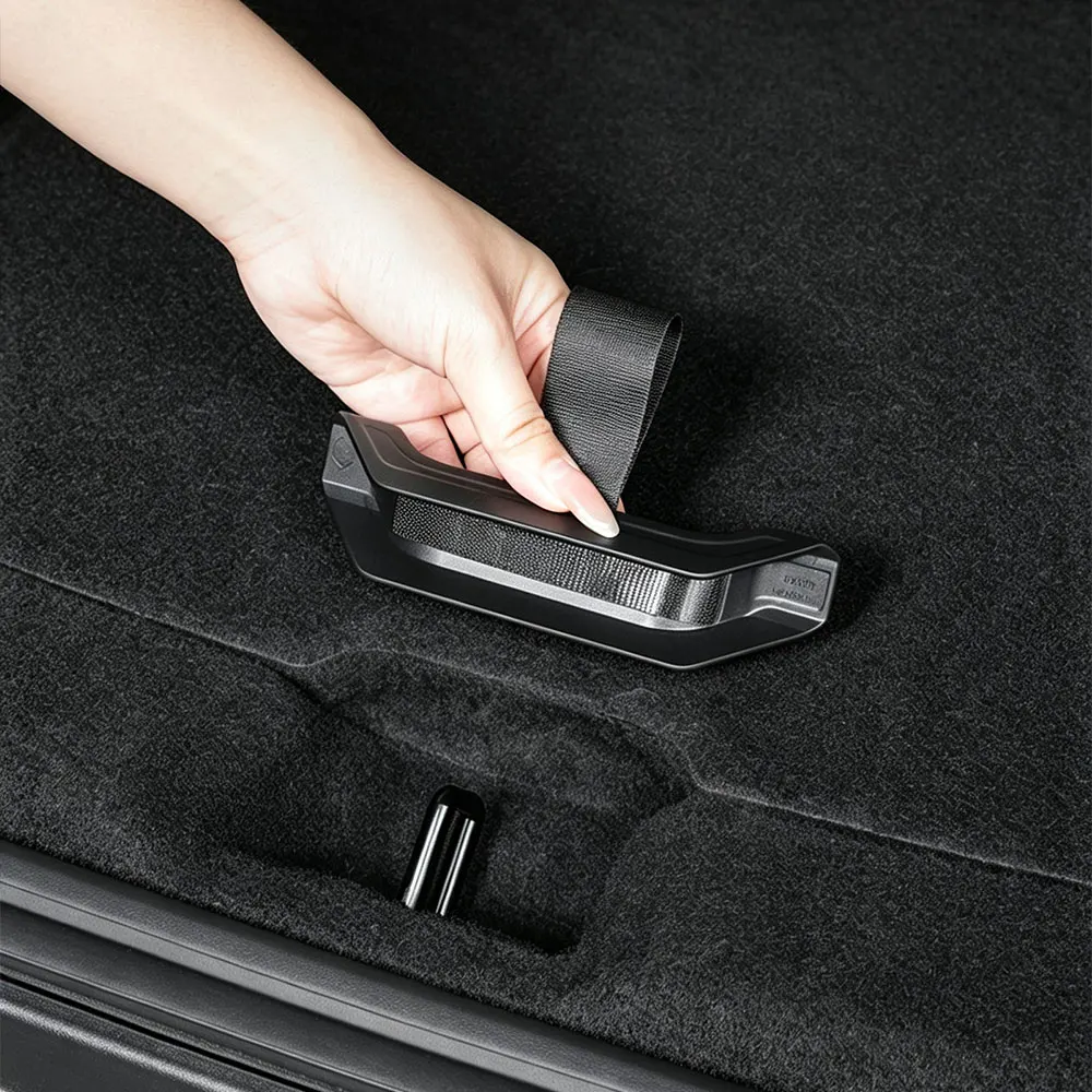 for Tesla Model Y Juniper 2025 2026 Car Trunk Rope Draw String Hook Loop 2Pcs Organizer Front Rear Rope Car Trunk Accessories