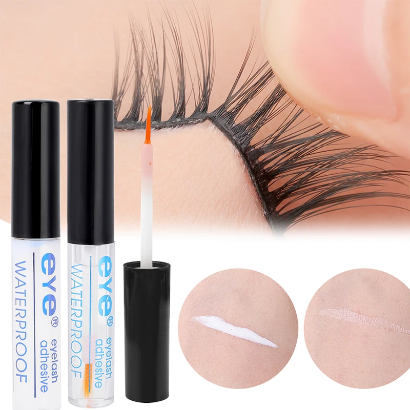 False Eyelash Glue Waterproof  White Transparent Quick Dry Eyelashes Extension Lasting Strong Lashes Glue Makeup Tools Odorless