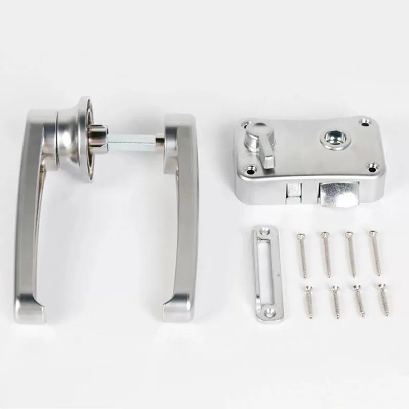 Double unlocking inside and outside, trailer, RV, caravan, toilet, zinc alloy door lock