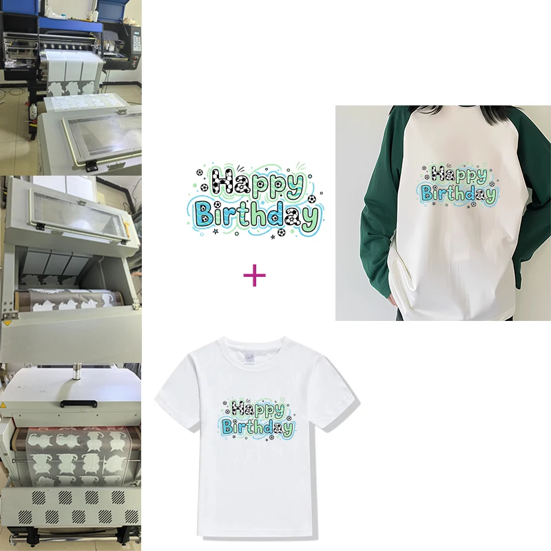 Football Cake Cup Sport Watercolor Cool Furious celebrate Iron On Heat Transfer Stickers for Men's Iron on Patches Clothes