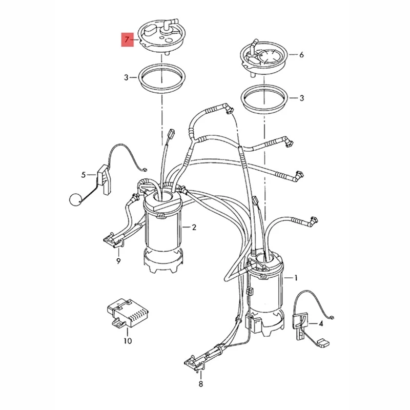 7P0919679C VDO Flange Car Engine Fuel Pump Assembly Fuel Filter For Touareg 4.2 V8 7P5 7P6- Q7 A2C53357137