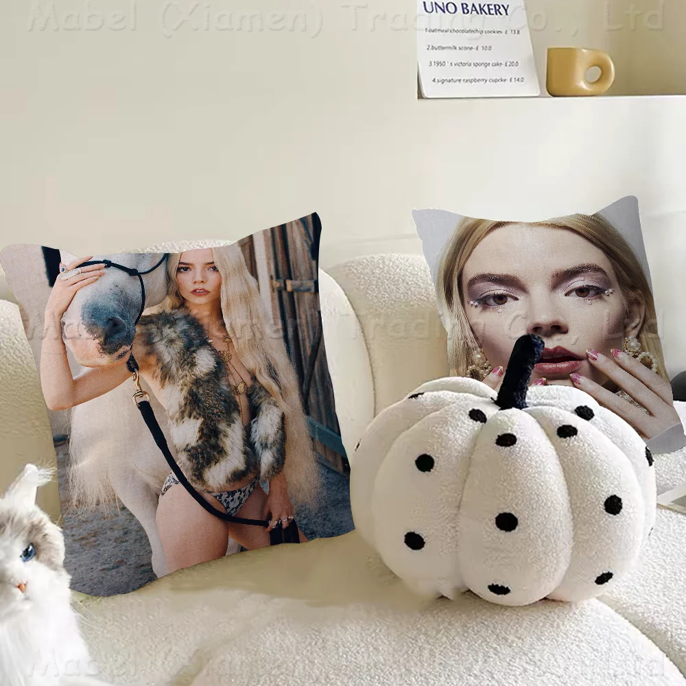 Anya Taylor Joy Pillow Cover Sofa Cushion Cover Home Room Decoration Children Gift